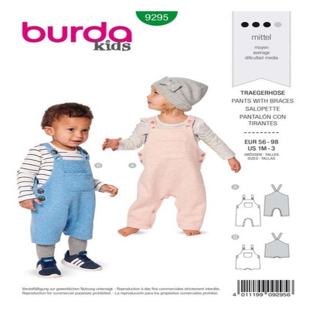 Patron Burda 9295 Salopette 