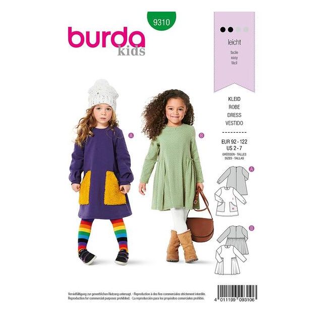Patron Burda 9310 Robe