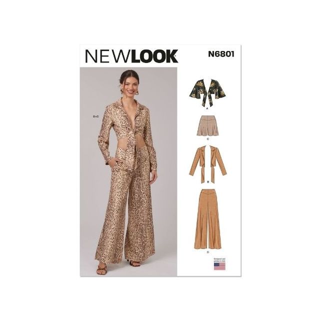 Patron New Look 6801 Hauts, shorts & pantalons