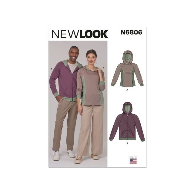 Patron New Look 6806 Sweats à capuche