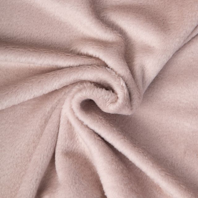 Tissu Doudou uni Taupe