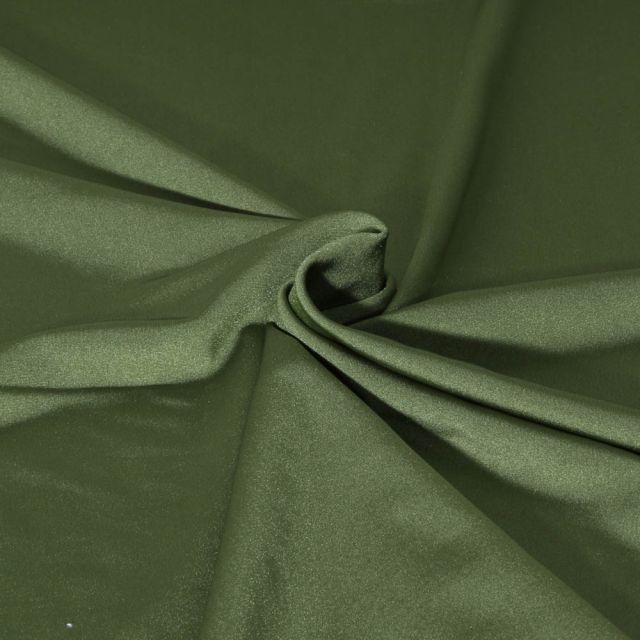 Coupon Tissu Lycra stretch Dynalis uni Vert kaki - Coupon de 200 cm