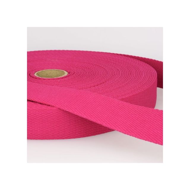 Sangle Coton 30 mm Rose Fushia x1m