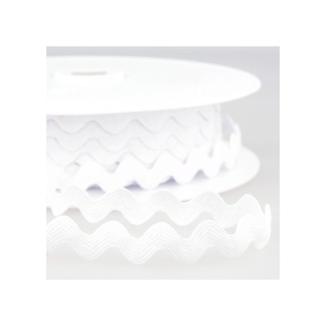 Serpentine tout textile 13 mm Blanc x1m