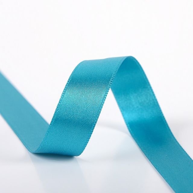 Ruban Satin double face 10 mm Bleu tiffany x1m