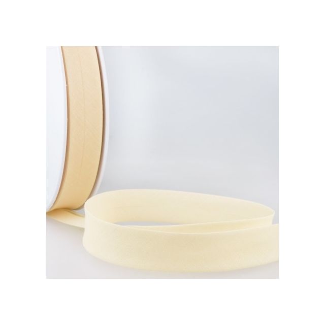 Biais replié tout textile 20 mm Jaune de Naples x1m