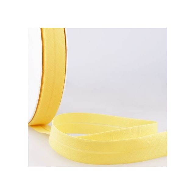 Biais replié tout textile 27 mm Jaune poussin x1m