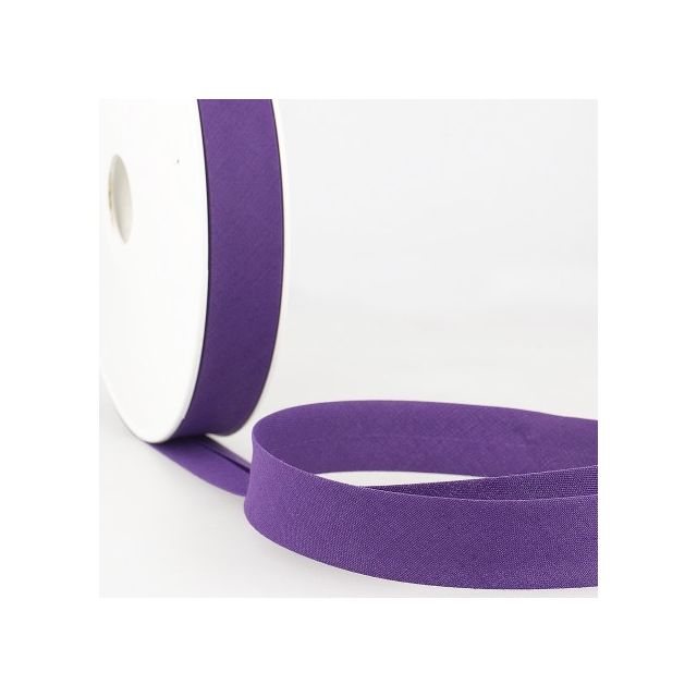 Biais replié tout textile 20 mm Violet x1m