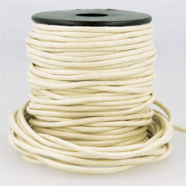 Cordon aspect cuir 2 mm Ecru x1m