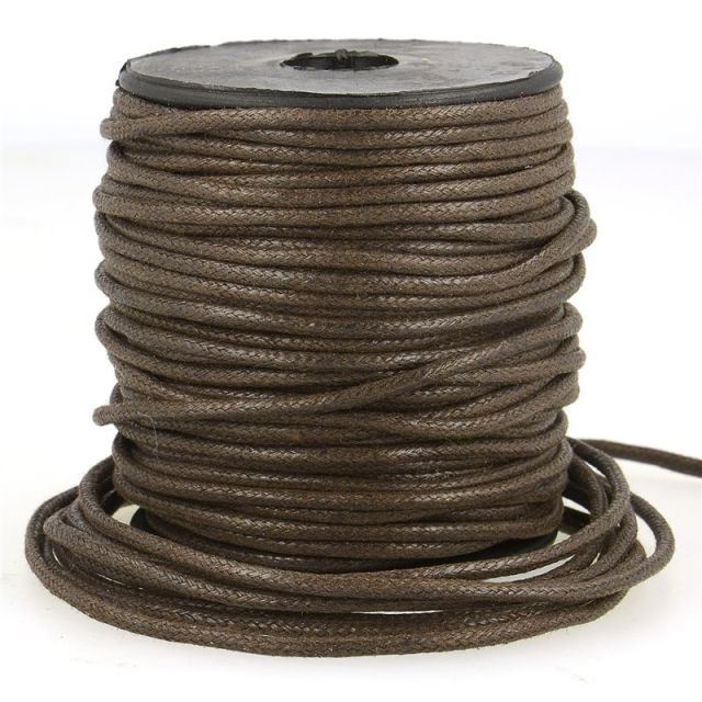 Cordon aspect cuir 2 mm Marron x1m