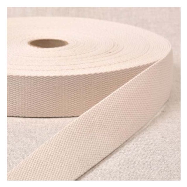 Sangle Polyester aspect Coton 30 mm Ecru