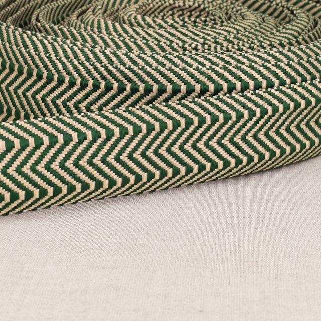 Sangle Double chevrons 38 mm  Vert x1m