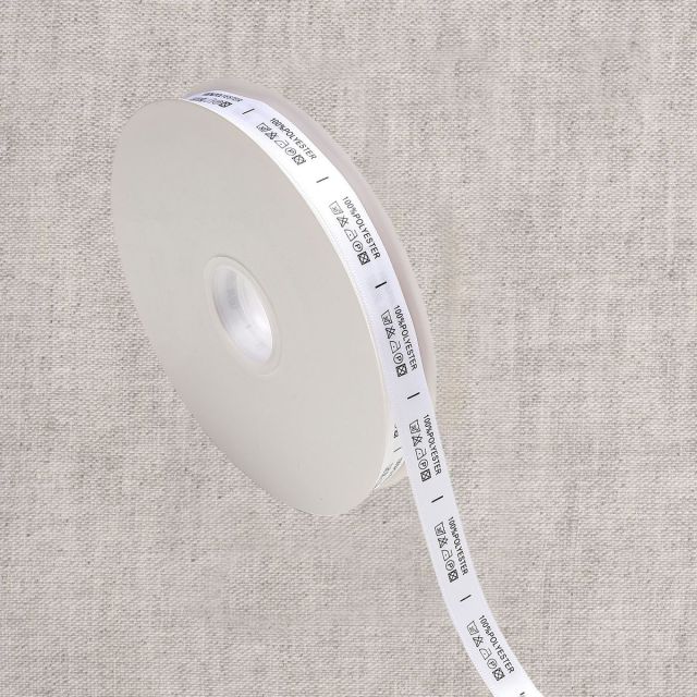 Ruban étiquettes composition 15 mm - 100% Polyester