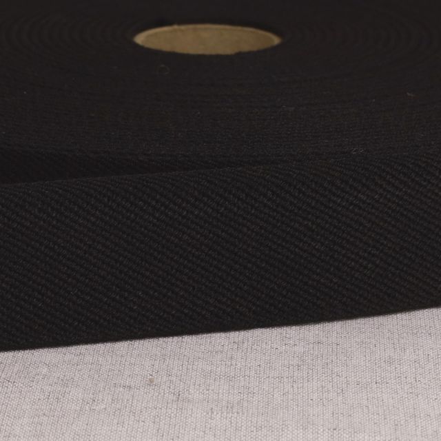 Elastique plat 33 mm Spécial ceinture Noir x1m