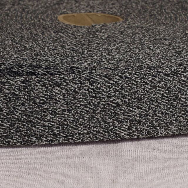 Elastique plat 33 mm Spécial ceinture Gris noir x1m
