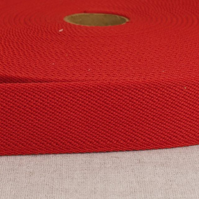 Elastique plat 33 mm Spécial ceinture Rouge x1m
