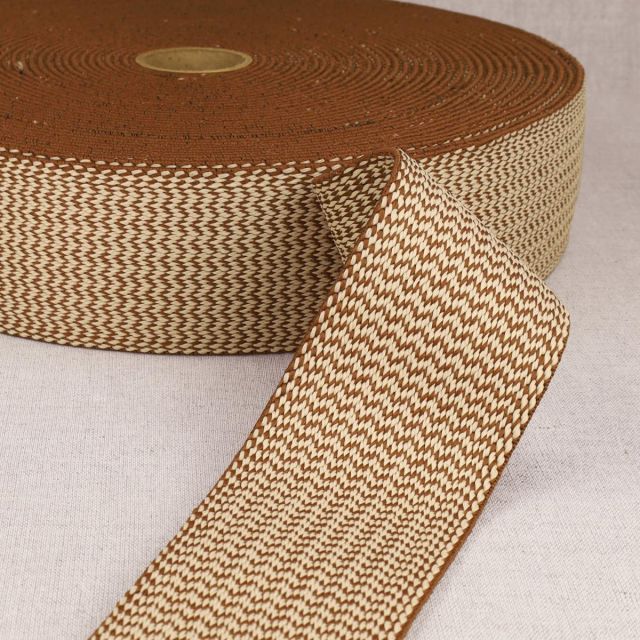 Elastique 50 mm spécial mobilier extérieur  Marron clair x1m