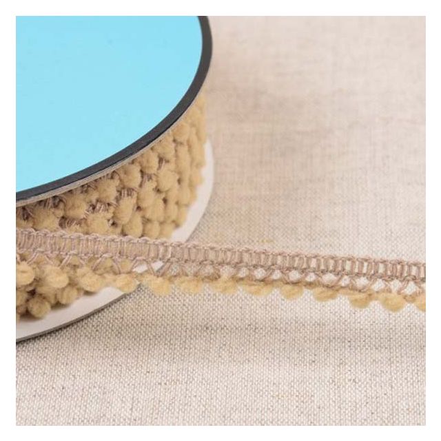 Galon petits pompons 10 mm Beige