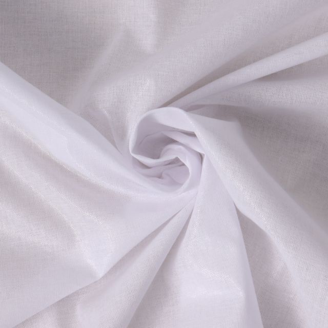 Entoilage tissé Thermocollant Coton T90 Blanc