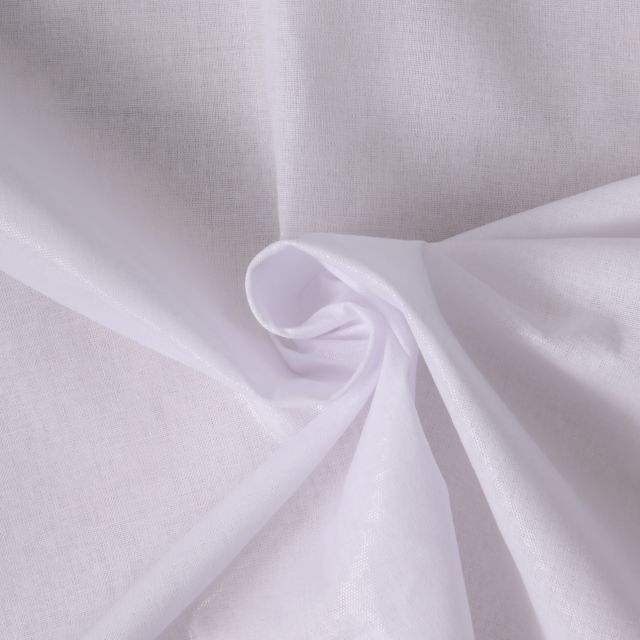 Entoilage tissé Thermocollant Coton T100 Blanc