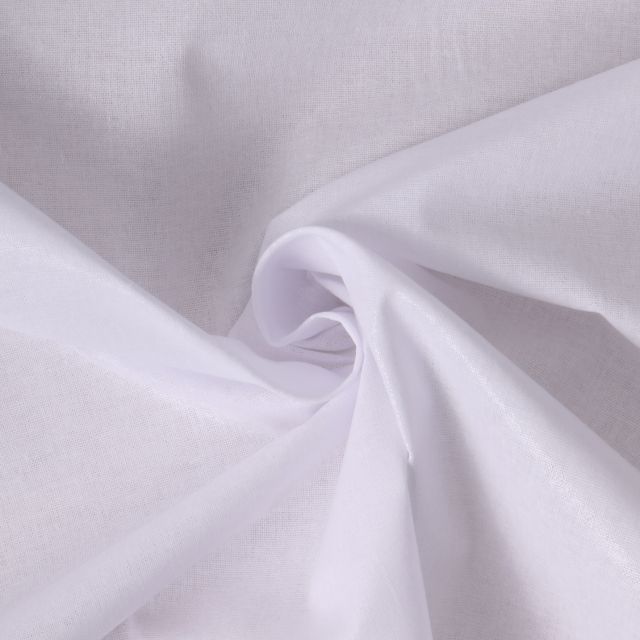Entoilage tissé Thermocollant Coton T140 Blanc
