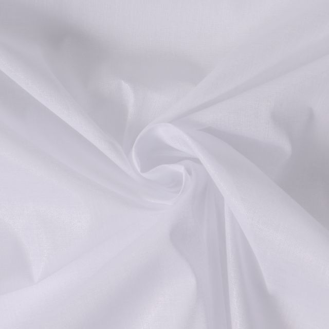 Entoilage tissé Thermocollant Coton T55 Blanc