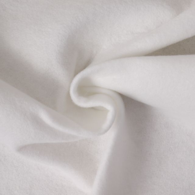 Molleton dense spécial manique L250 Blanc