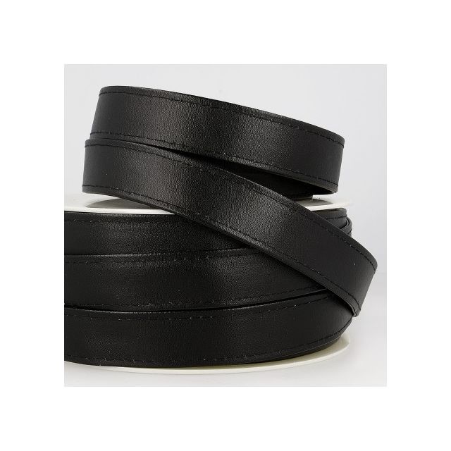 Sangle Simili cuir 22 mm Noir x1m