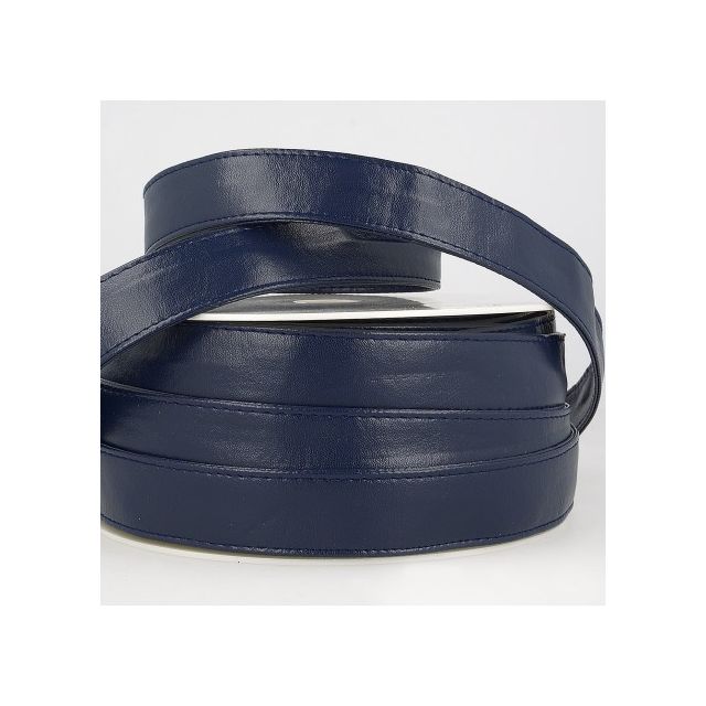 Sangle Simili cuir 22 mm Bleu Marine x1m