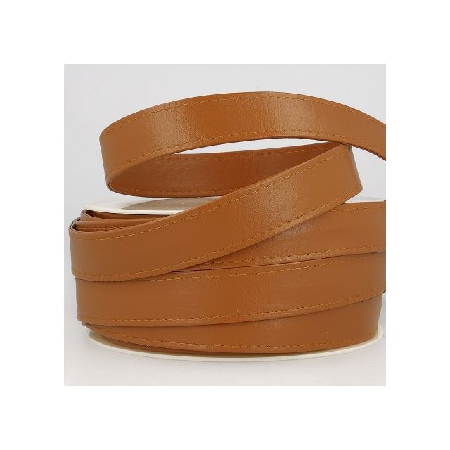 Sangle Simili cuir 22 mm Camel x1m