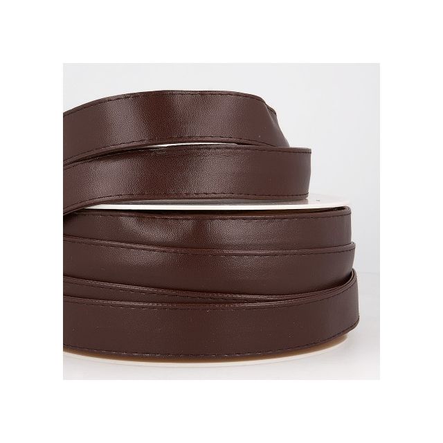 Sangle Simili cuir 22 mm Marron Chocolat x1m