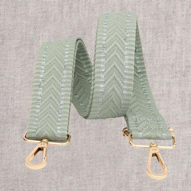 Sangle pour sac 40 mm Chevrons Vert d'eau x1