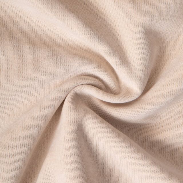 Tissu Maille Velours double face Cerys   sur fond Beige sable