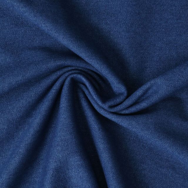 Tissu Jean Denim Stretch Marianne uni Bleu jean