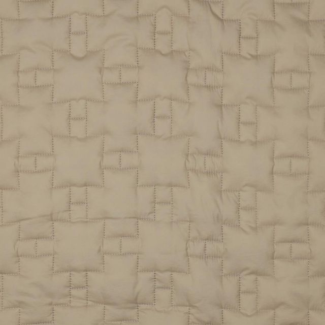 Tissu Doudoune croix imbriquées Aria sur fond Beige