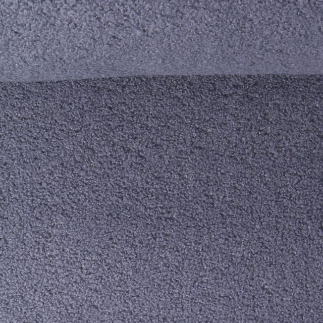 Tissu Fausse fourrure Bouclette Tara uni Bleu ardoise