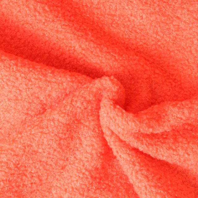 Tissu Fausse fourrure Bouclette Tara uni Orange