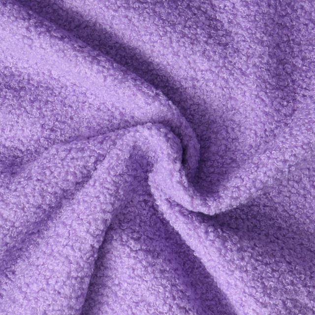 Tissu Fausse fourrure Bouclette Tara uni Violet