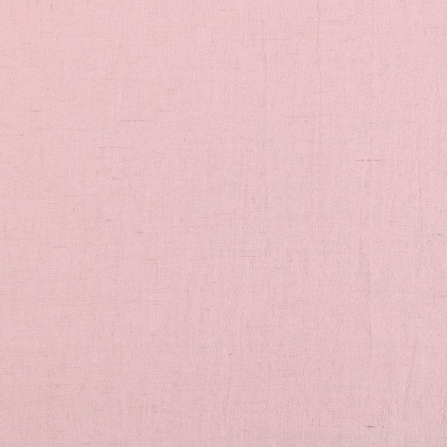 Tissu Lin Viscose léger uni Rose clair - Par 10 cm