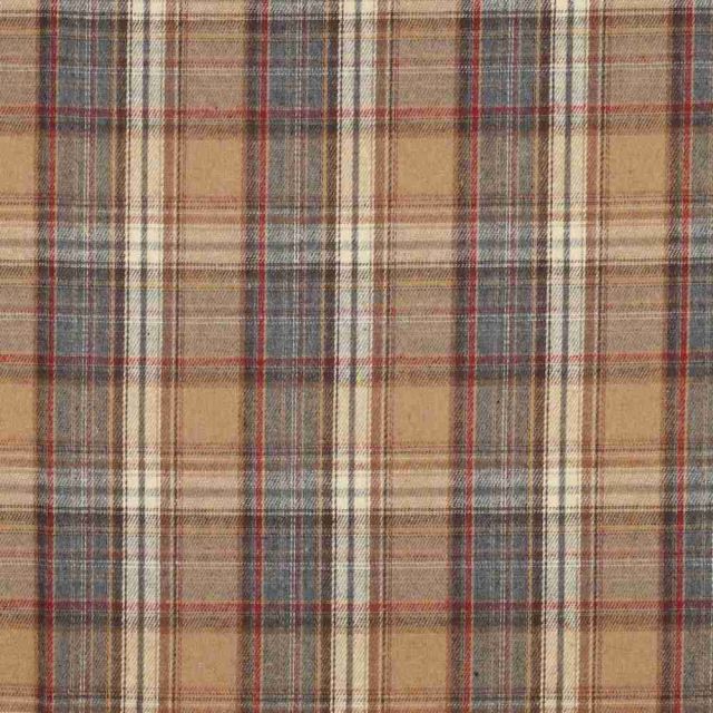 Tissus Tartan Ecossais Macleod touché laine léger Marron clair