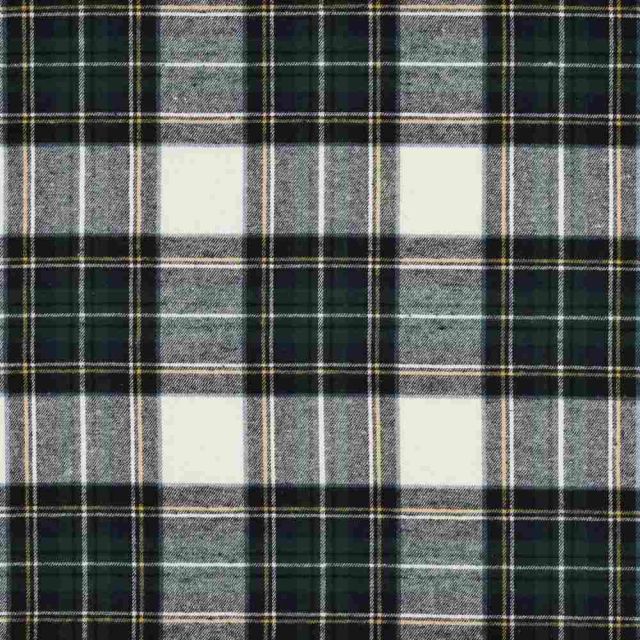 Tissu Tartan Ecossais Inverness touché laine léger Noir