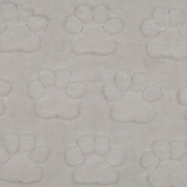 Tissu Fausse fourrure Misha patoune uni Blanc