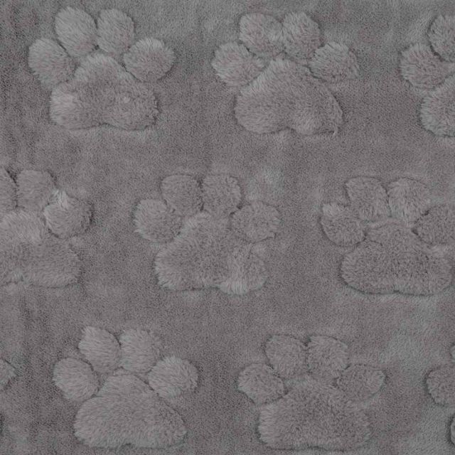 Tissu Fausse fourrure Misha patoune uni Gris