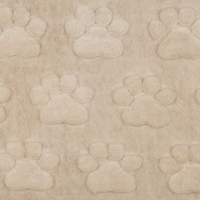 Tissu Fausse fourrure Misha patoune uni Beige