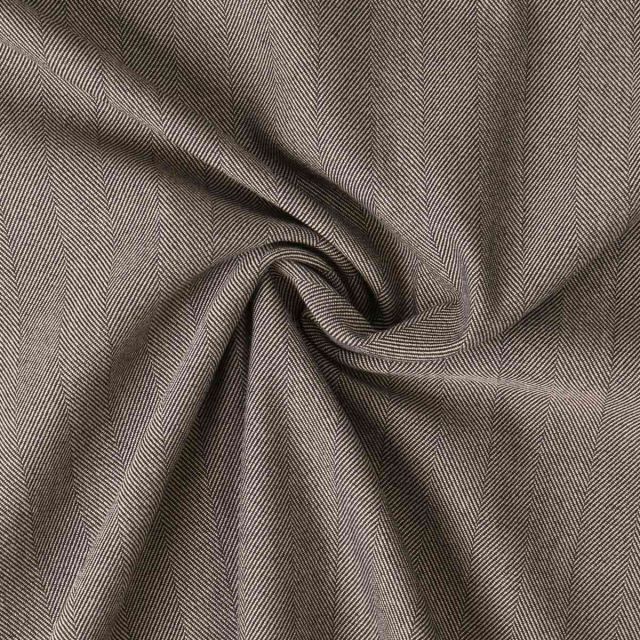 Tissu Gabardine polyviscose Erine motif chevron uni  Taupe