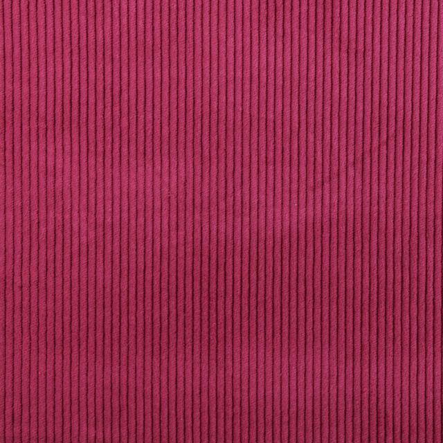 Coupon Tissu Velours Grosses côtes Lie de Vin - Coupon de 60 cm