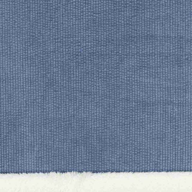 Tissu Velours Côtelé envers Doudou Cosy Bleu lavande