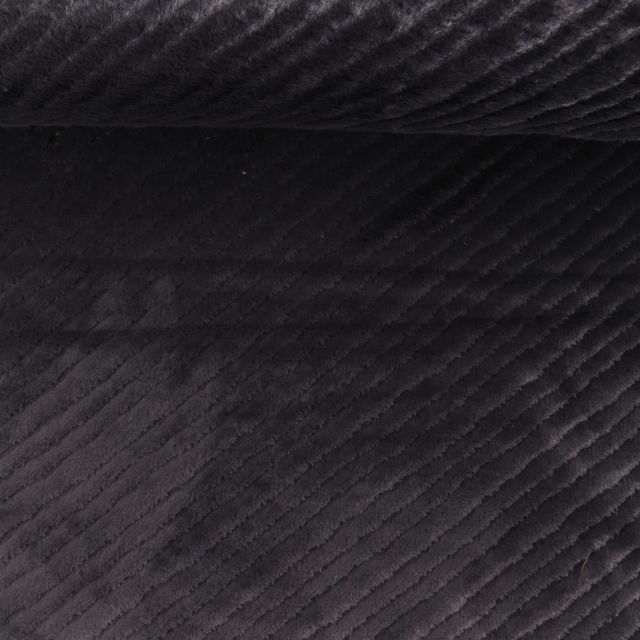 Tissu Fausse fourrure Frigg uni  Noir