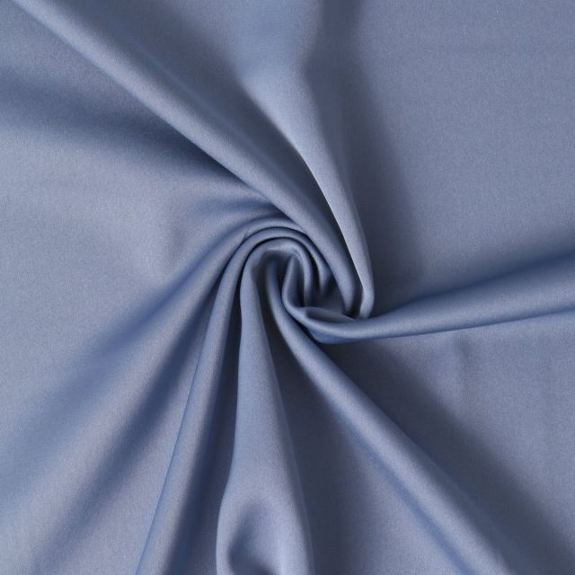 Tissu  Micro Satin mat Joséphine uni  Bleu lavande - Coupon de 20 cm