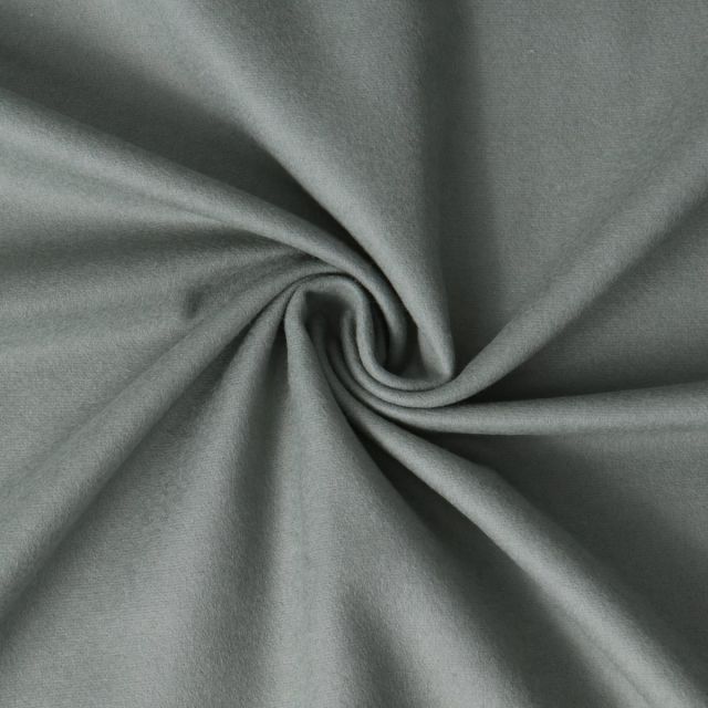 Tissu Flanelle de Coton Jasmine  uni  Gris